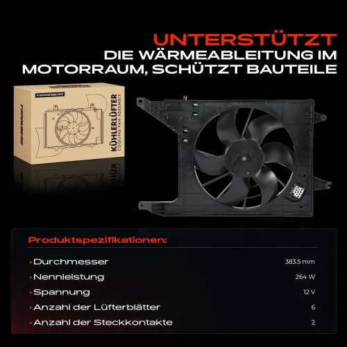 Lüfter, Motorkühlung 12 V Frankberg 5481FB0025678 Bild Lüfter, Motorkühlung 12 V Frankberg 5481FB0025678