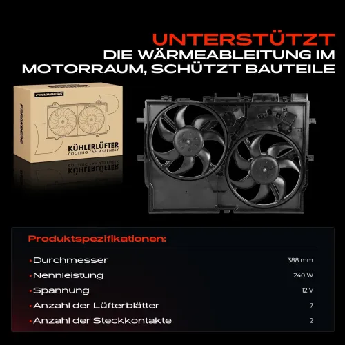 Lüfter, Motorkühlung 12 V Frankberg 5481FB0025685 Bild Lüfter, Motorkühlung 12 V Frankberg 5481FB0025685