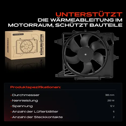 Lüfter, Motorkühlung 12 V Frankberg 5481FB0025687 Bild Lüfter, Motorkühlung 12 V Frankberg 5481FB0025687