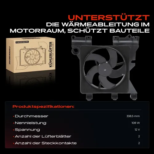 Lüfter, Motorkühlung 12 V Frankberg 5481FB0025699 Bild Lüfter, Motorkühlung 12 V Frankberg 5481FB0025699