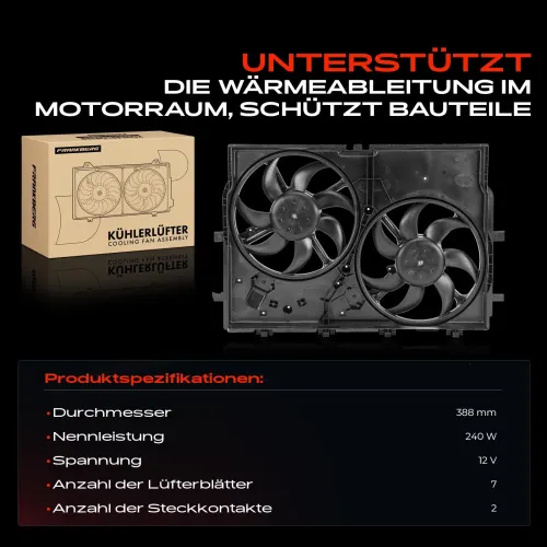 Lüfter, Motorkühlung 12 V Frankberg 5481FB0025708 Bild Lüfter, Motorkühlung 12 V Frankberg 5481FB0025708