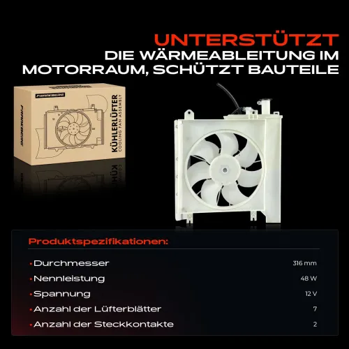 Lüfter, Motorkühlung 12 V Frankberg 5481FB0025709 Bild Lüfter, Motorkühlung 12 V Frankberg 5481FB0025709