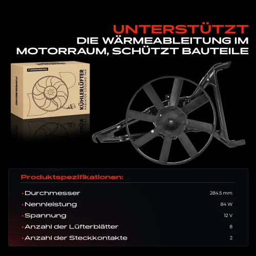 Lüfter, Motorkühlung 12 V Frankberg 5481FB0025715 Bild Lüfter, Motorkühlung 12 V Frankberg 5481FB0025715