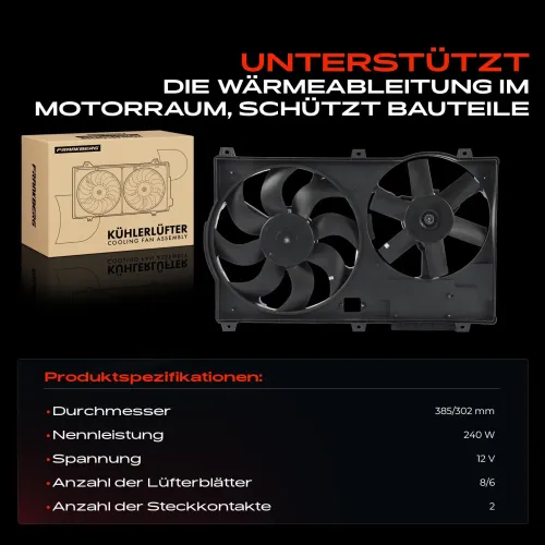 Lüfter, Motorkühlung 12 V Frankberg 5481FB0025719 Bild Lüfter, Motorkühlung 12 V Frankberg 5481FB0025719
