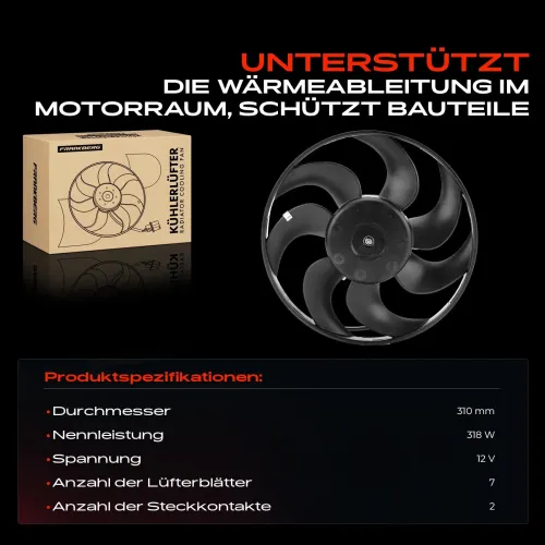 Lüfter, Motorkühlung 12 V Frankberg 5481FB0025720 Bild Lüfter, Motorkühlung 12 V Frankberg 5481FB0025720
