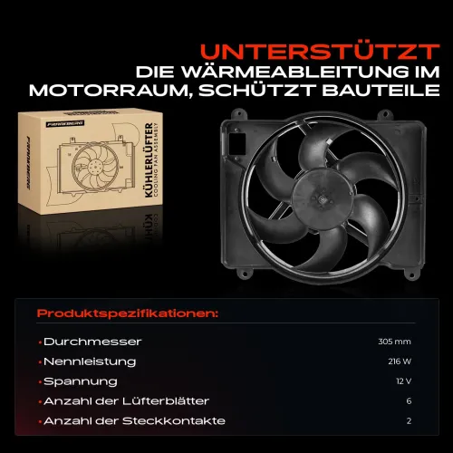 Lüfter, Motorkühlung 12 V Frankberg 5481FB0025732 Bild Lüfter, Motorkühlung 12 V Frankberg 5481FB0025732