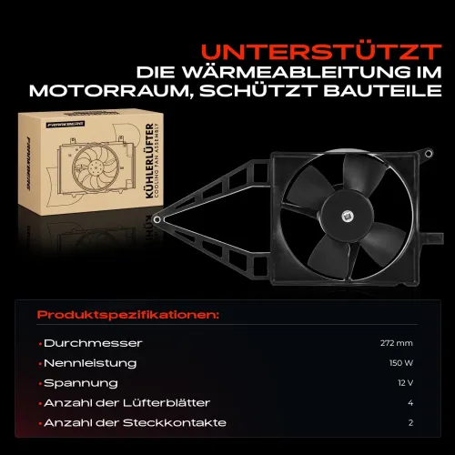 Lüfter, Motorkühlung 12 V Frankberg 5481FB0025733 Bild Lüfter, Motorkühlung 12 V Frankberg 5481FB0025733