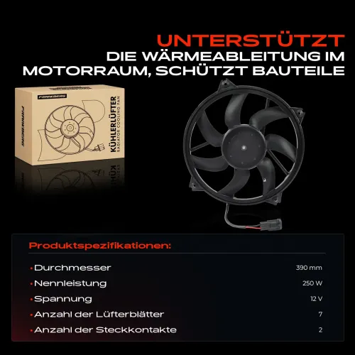 Lüfter, Motorkühlung 12 V Frankberg 5481FB0025734 Bild Lüfter, Motorkühlung 12 V Frankberg 5481FB0025734