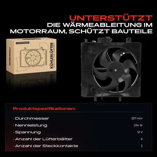 Lüfter, Motorkühlung 12 V Frankberg 5481FB0026362 Bild Lüfter, Motorkühlung 12 V Frankberg 5481FB0026362