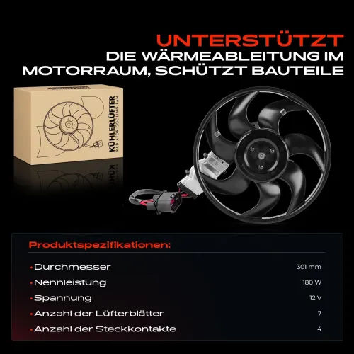 Lüfter, Motorkühlung 12 V Frankberg 5481FB0026364 Bild Lüfter, Motorkühlung 12 V Frankberg 5481FB0026364