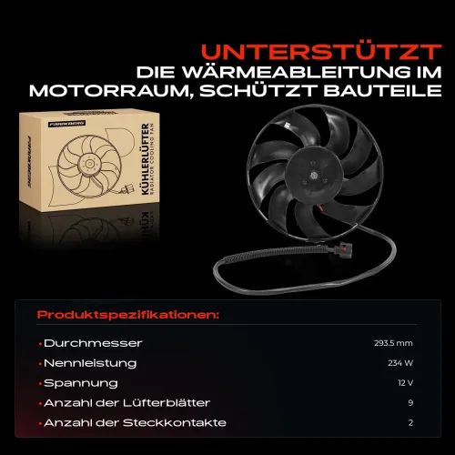 Lüfter, Motorkühlung 12 V Frankberg 5481FB0026367 Bild Lüfter, Motorkühlung 12 V Frankberg 5481FB0026367
