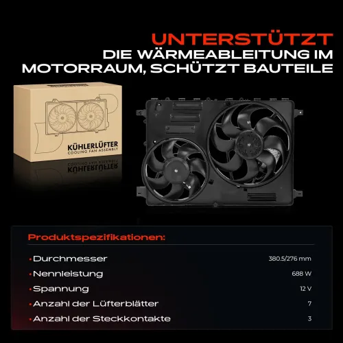 Lüfter, Motorkühlung 12 V Frankberg 5481FB0026698 Bild Lüfter, Motorkühlung 12 V Frankberg 5481FB0026698