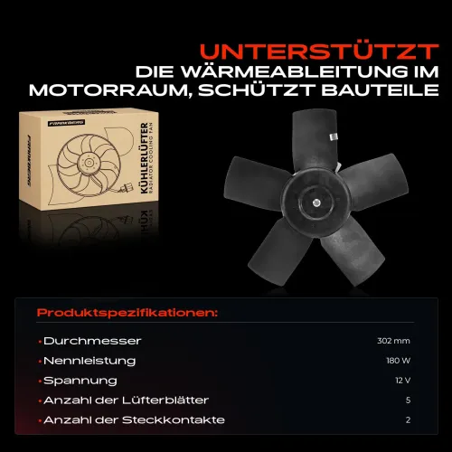 Lüfter, Motorkühlung 12 V Frankberg 5481FB0026703 Bild Lüfter, Motorkühlung 12 V Frankberg 5481FB0026703