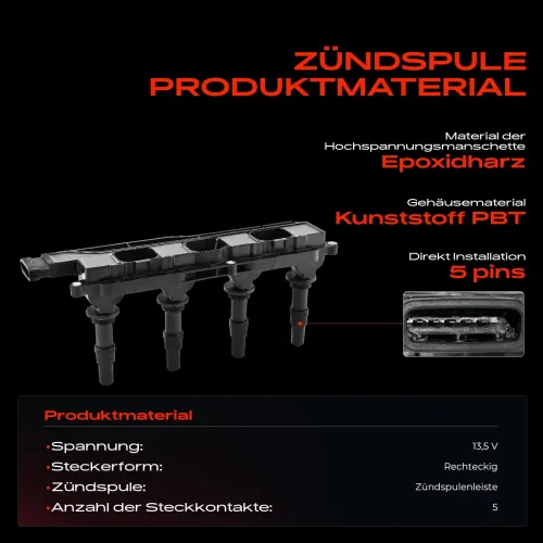 Zündspule 13,5 V Frankberg 5481FB0026728 Bild Zündspule 13,5 V Frankberg 5481FB0026728