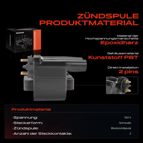 Zündspule 13,5 V Frankberg 5481FB0026774 Bild Zündspule 13,5 V Frankberg 5481FB0026774