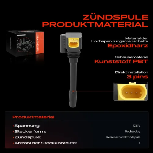 Zündspule 13,5 V Frankberg 5481FB0026775 Bild Zündspule 13,5 V Frankberg 5481FB0026775