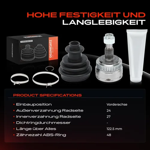 Gelenksatz, Antriebswelle Vorderachse Frankberg 5481FB0026807 Bild Gelenksatz, Antriebswelle Vorderachse Frankberg 5481FB0026807