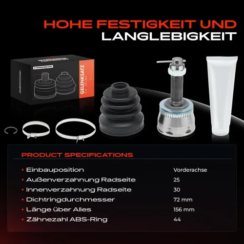 Gelenksatz, Antriebswelle Vorderachse Frankberg 5481FB0026862 Bild Gelenksatz, Antriebswelle Vorderachse Frankberg 5481FB0026862
