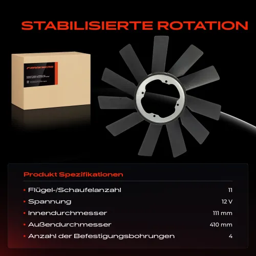 Lüfterrad, Motorkühlung 12 V Frankberg 5481FB0026887 Bild Lüfterrad, Motorkühlung 12 V Frankberg 5481FB0026887