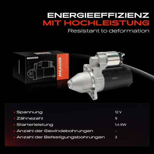 Starter 12 V 1,4 kW Frankberg 5481FB0027120 Bild Starter 12 V 1,4 kW Frankberg 5481FB0027120