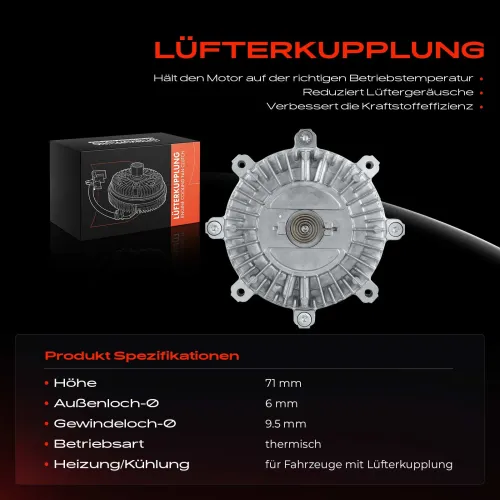 Kupplung, Kühlerlüfter Frankberg 5481FB0027285 Bild Kupplung, Kühlerlüfter Frankberg 5481FB0027285