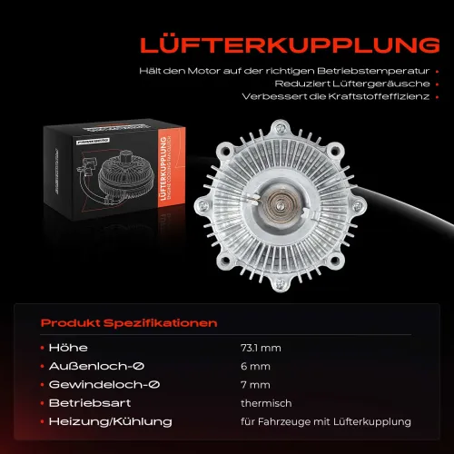 Kupplung, Kühlerlüfter Frankberg 5481FB0027304 Bild Kupplung, Kühlerlüfter Frankberg 5481FB0027304