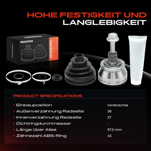 Gelenksatz, Antriebswelle Vorderachse Frankberg 5481FB0027353 Bild Gelenksatz, Antriebswelle Vorderachse Frankberg 5481FB0027353