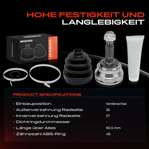 Gelenksatz, Antriebswelle Vorderachse Frankberg 5481FB0027362 Bild Gelenksatz, Antriebswelle Vorderachse Frankberg 5481FB0027362
