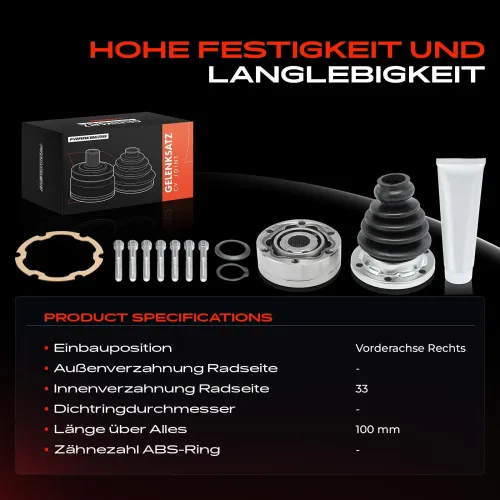 Gelenksatz, Antriebswelle Vorderachse rechts Frankberg 5481FB0027365 Bild Gelenksatz, Antriebswelle Vorderachse rechts Frankberg 5481FB0027365