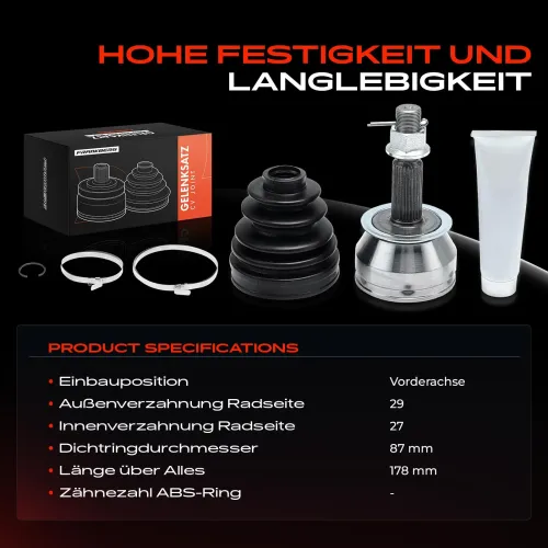 Gelenksatz, Antriebswelle Vorderachse Frankberg 5481FB0027379 Bild Gelenksatz, Antriebswelle Vorderachse Frankberg 5481FB0027379