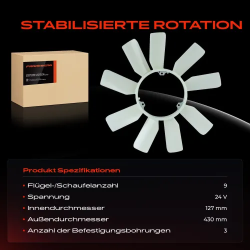Lüfterrad, Motorkühlung 24 V Frankberg 5481FB0027576 Bild Lüfterrad, Motorkühlung 24 V Frankberg 5481FB0027576