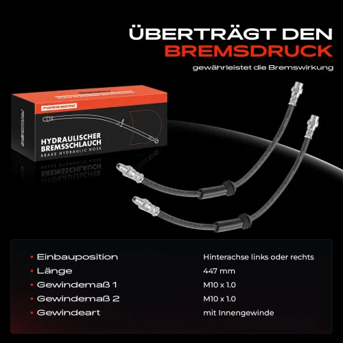 Bremsschlauch Hinterachse beidseitig Frankberg 5481FB0027638 Bild Bremsschlauch Hinterachse beidseitig Frankberg 5481FB0027638