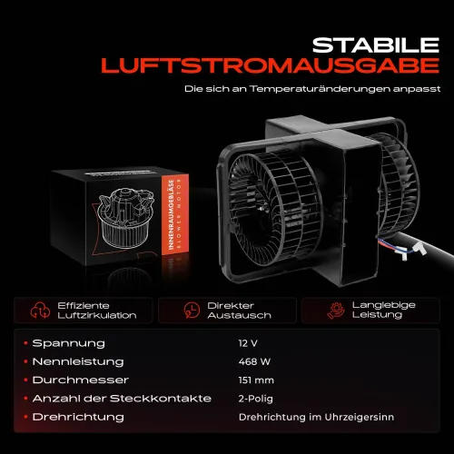 Innenraumgebläse 12 V Frankberg 5481FB0027767 Bild Innenraumgebläse 12 V Frankberg 5481FB0027767