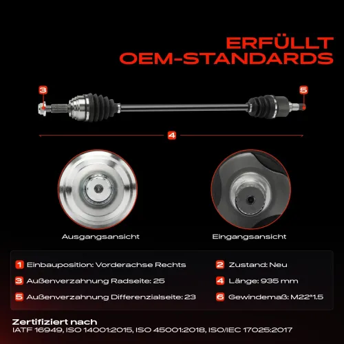 Antriebswelle Vorderachse rechts Frankberg 5481FB0027888 Bild Antriebswelle Vorderachse rechts Frankberg 5481FB0027888