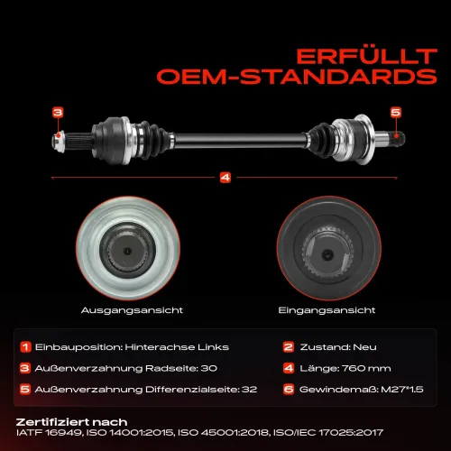 Antriebswelle Hinterachse links Frankberg 5481FB0027889 Bild Antriebswelle Hinterachse links Frankberg 5481FB0027889