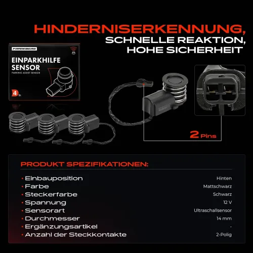 Sensor, Einparkhilfe 12 V hinten Frankberg 5481FB0028593 Bild Sensor, Einparkhilfe 12 V hinten Frankberg 5481FB0028593