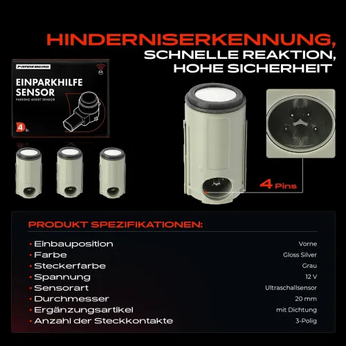 Sensor, Einparkhilfe 12 V vorne Frankberg 5481FB0028600 Bild Sensor, Einparkhilfe 12 V vorne Frankberg 5481FB0028600