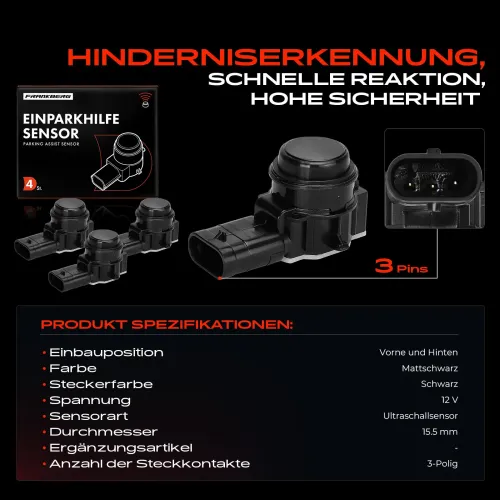 Sensor, Einparkhilfe 12 V vorne und hinten Frankberg 5481FB0028626 Bild Sensor, Einparkhilfe 12 V vorne und hinten Frankberg 5481FB0028626