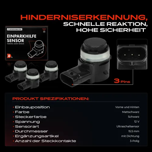 Sensor, Einparkhilfe 12 V vorne und hinten Frankberg 5481FB0028628 Bild Sensor, Einparkhilfe 12 V vorne und hinten Frankberg 5481FB0028628