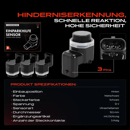 Sensor, Einparkhilfe 12 V hinten Frankberg 5481FB0028667 Bild Sensor, Einparkhilfe 12 V hinten Frankberg 5481FB0028667