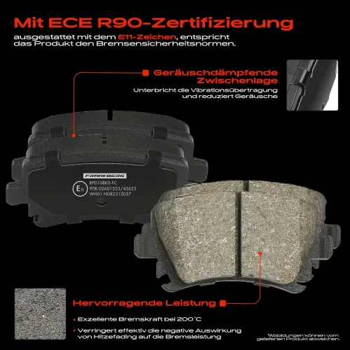 Bremsensatz, Scheibenbremse Hinterachse Frankberg 5481FB0028908 Bild Bremsensatz, Scheibenbremse Hinterachse Frankberg 5481FB0028908