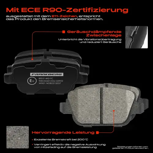 Bremsensatz, Scheibenbremse Hinterachse Frankberg 5481FB0028921 Bild Bremsensatz, Scheibenbremse Hinterachse Frankberg 5481FB0028921