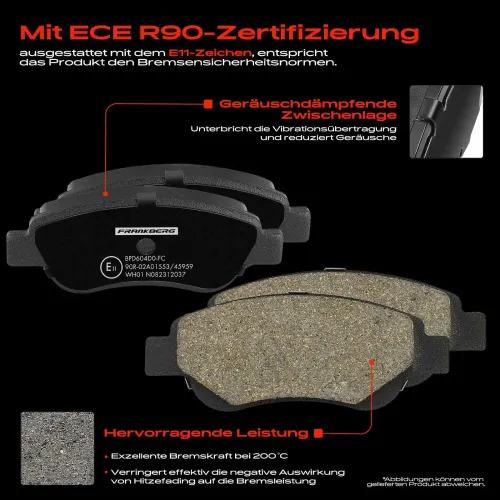 Bremsensatz, Scheibenbremse Vorderachse Frankberg 5481FB0028922 Bild Bremsensatz, Scheibenbremse Vorderachse Frankberg 5481FB0028922