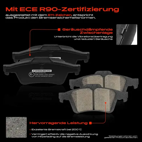 Bremsensatz, Scheibenbremse Hinterachse Frankberg 5481FB0028933 Bild Bremsensatz, Scheibenbremse Hinterachse Frankberg 5481FB0028933