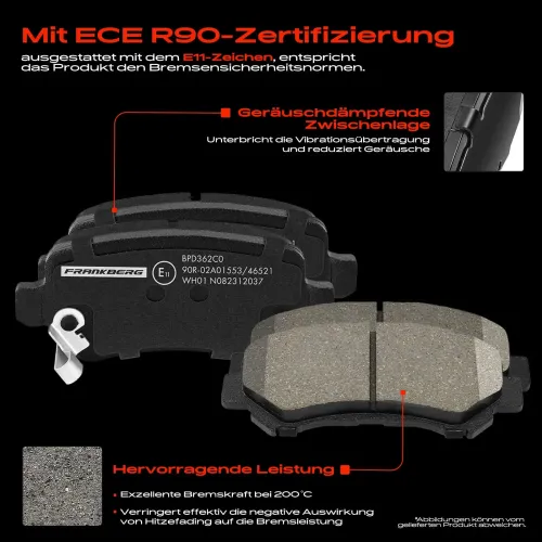 Bremsensatz, Scheibenbremse Hinterachse Frankberg 5481FB0028935 Bild Bremsensatz, Scheibenbremse Hinterachse Frankberg 5481FB0028935