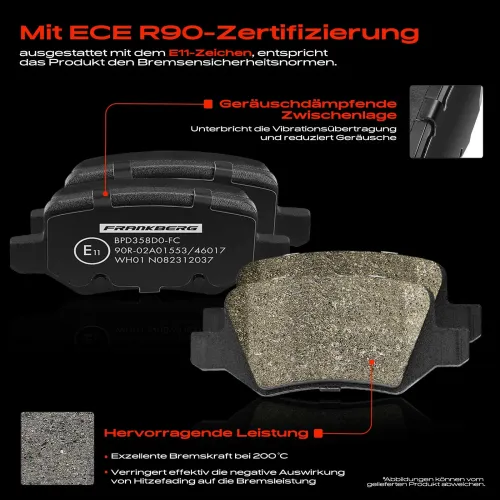 Bremsensatz, Scheibenbremse Hinterachse Frankberg 5481FB0028936 Bild Bremsensatz, Scheibenbremse Hinterachse Frankberg 5481FB0028936