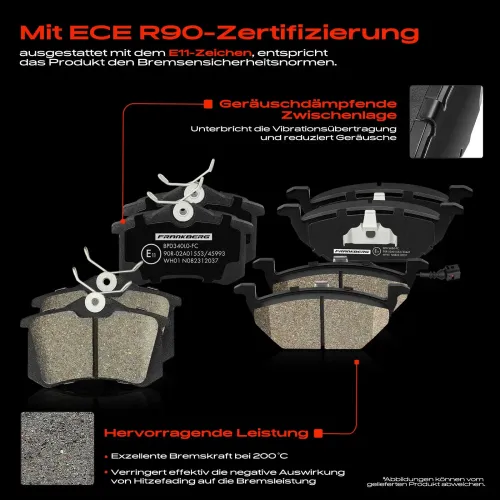 Bremsensatz, Scheibenbremse Vorderachse Hinterachse Frankberg 5481FB0028937 Bild Bremsensatz, Scheibenbremse Vorderachse Hinterachse Frankberg 5481FB0028937