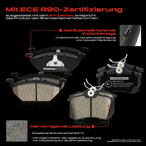 Bremsensatz, Scheibenbremse Vorderachse Hinterachse Frankberg 5481FB0028938 Bild Bremsensatz, Scheibenbremse Vorderachse Hinterachse Frankberg 5481FB0028938