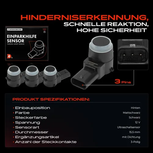 Sensor, Einparkhilfe 12 V hinten Frankberg 5481FB0028948 Bild Sensor, Einparkhilfe 12 V hinten Frankberg 5481FB0028948