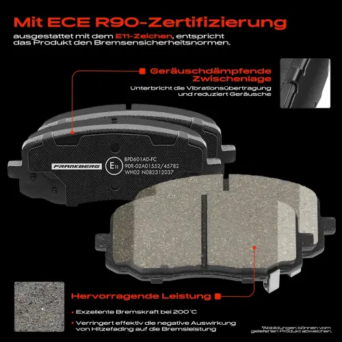 Bremsensatz, Scheibenbremse Vorderachse Frankberg 5481FB0028964 Bild Bremsensatz, Scheibenbremse Vorderachse Frankberg 5481FB0028964